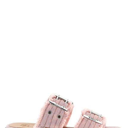 Ganni Multicolor Organic Cotton Slides