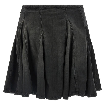 Diesel Black Cotton Long Skirt