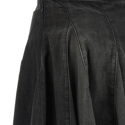 Diesel Black Cotton Long Skirt
