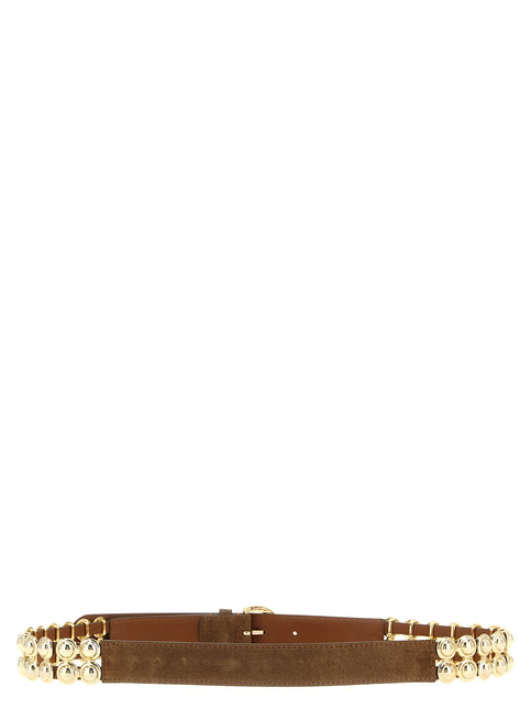 PINKO Brown Lamb Leather Regular Belt