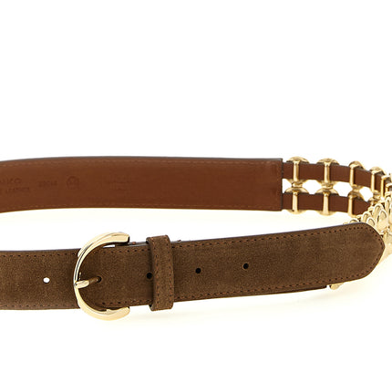 PINKO Brown Lamb Leather Regular Belt