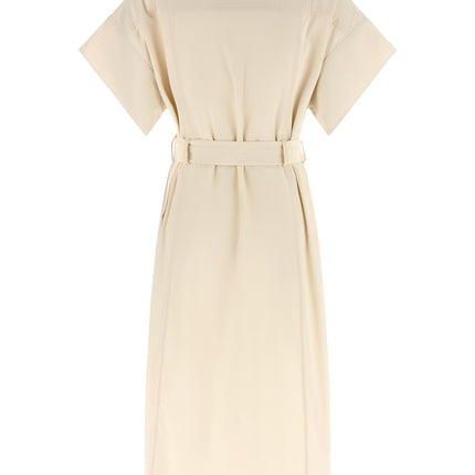 PINKO Beige Cotton Midi Dress