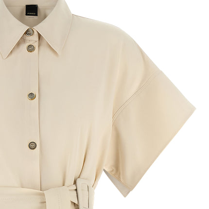PINKO Beige Cotton Midi Dress