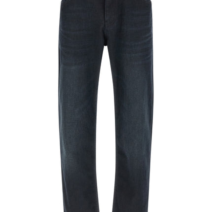 Hugo Boss Blue Cotton Straight-Leg Jeans