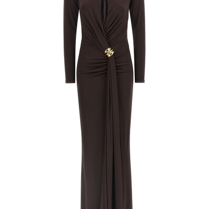 Elisabetta Franchi Brown Viscose Long Dress