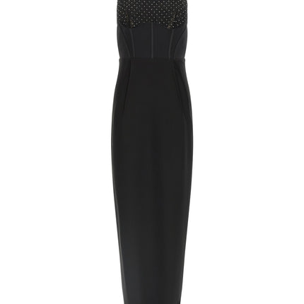 Elisabetta Franchi Black Polyester Long Dress