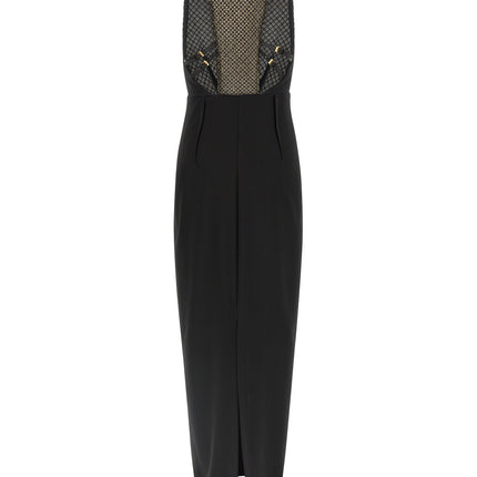 Elisabetta Franchi Black Polyester Long Dress