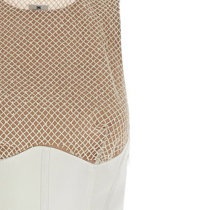 Elisabetta Franchi White Polyester Long Dress
