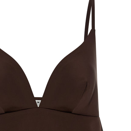 Elisabetta Franchi Brown Polyester Short Dress
