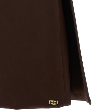 Elisabetta Franchi Brown Polyester Short Dress