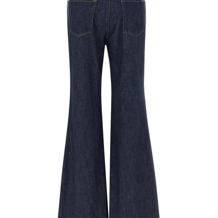 7 For All Mankind Blue Cotton Flared Jeans