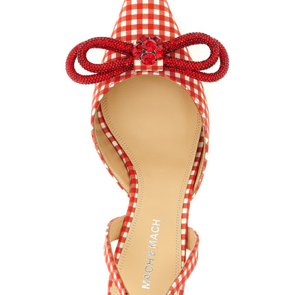 MACH & MACH Multicolor Cotton-Like Mid Heel Pumps