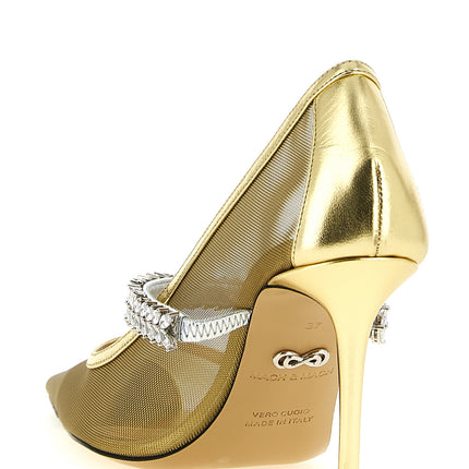 MACH & MACH Gold Polyamide High Heel Pumps