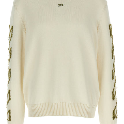 Off-White Beige Cotton Cardigan