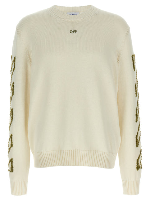 Off-White Beige Cotton Cardigan