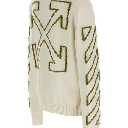 Off-White Beige Cotton Cardigan