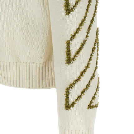 Off-White Beige Cotton Cardigan