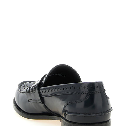Church's Blue Calfskin Slip-On Loafers
