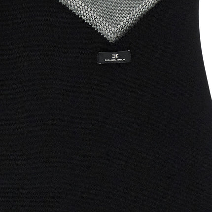 Elisabetta Franchi Black Viscose Short Dress