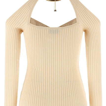 Elisabetta Franchi Beige Viscose Cardigan