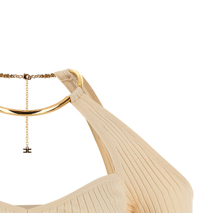 Elisabetta Franchi Beige Viscose Cardigan