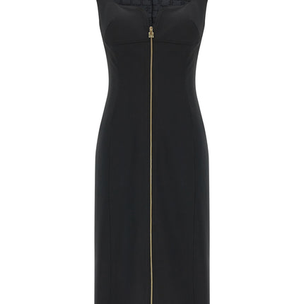 Elisabetta Franchi Black Polyester Midi Dress