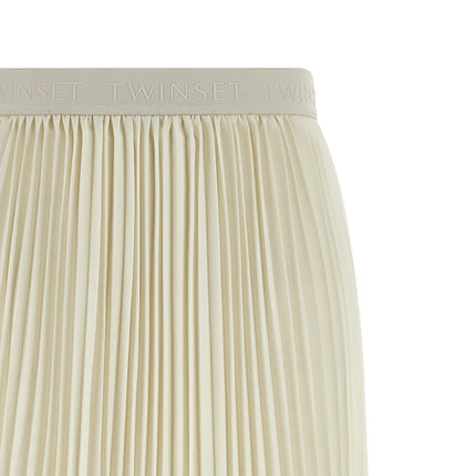 Twinset White Polyester Mini Skirt