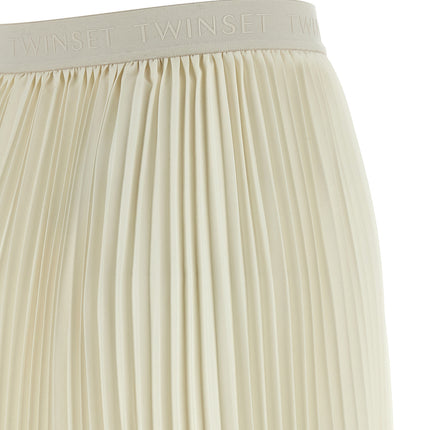 Twinset White Polyester Mini Skirt