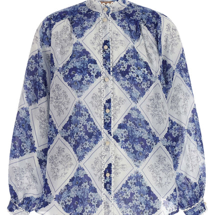Twinset Blue Stingray Leather / Ray Skin Blouse