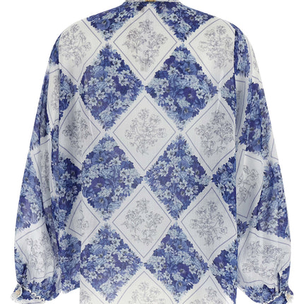Twinset Blue Stingray Leather / Ray Skin Blouse