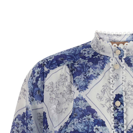 Twinset Blue Stingray Leather / Ray Skin Blouse