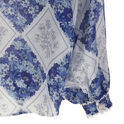 Twinset Blue Stingray Leather / Ray Skin Blouse