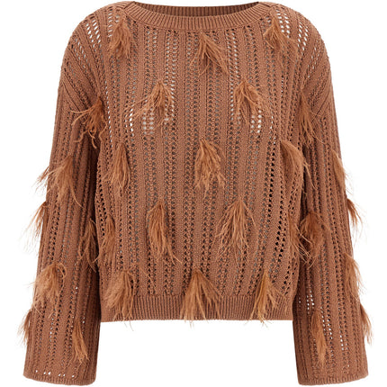 Twinset Brown Cotton Cardigan