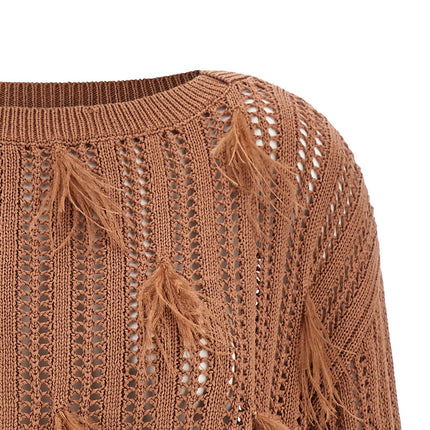 Twinset Brown Cotton Cardigan