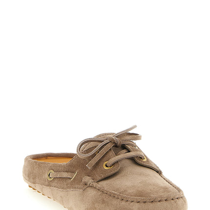 Tod's Beige Calfskin Flats