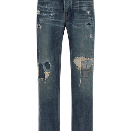 J.W.Anderson Blue Cotton Straight-Leg Jeans