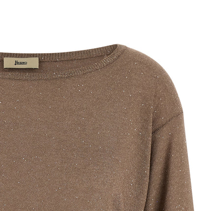 Herno Brown Viscose Cardigan
