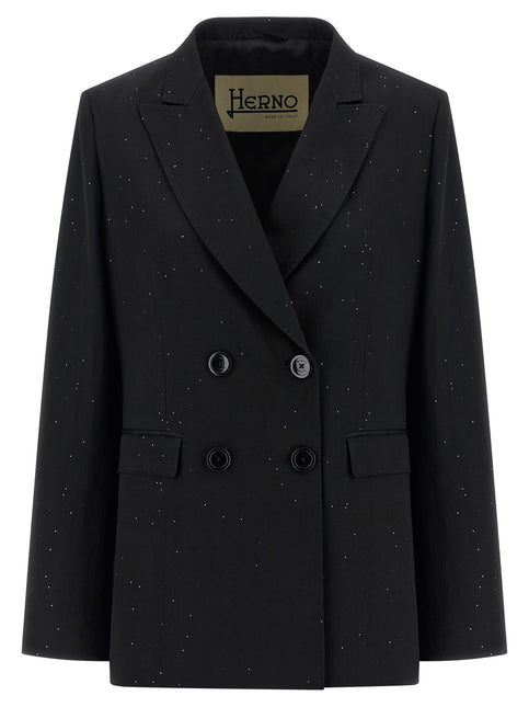 Herno Black Viscose Blazer