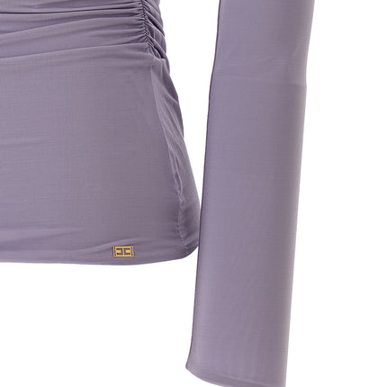 Elisabetta Franchi Purple Viscose Tank Tops