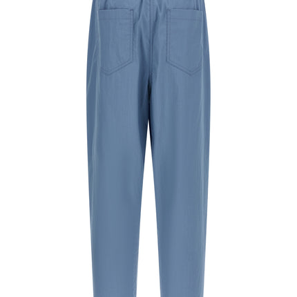 Brunello Cucinelli Blue Cotton Casual Pants