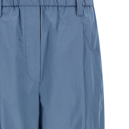 Brunello Cucinelli Blue Cotton Casual Pants