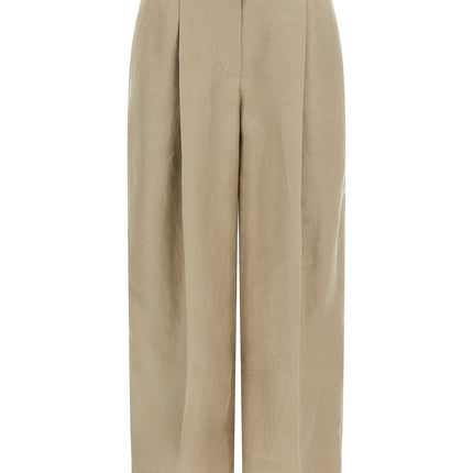 Brunello Cucinelli Beige Linen Casual Pants