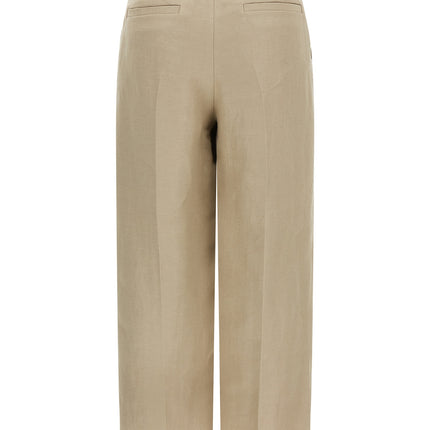Brunello Cucinelli Beige Linen Casual Pants