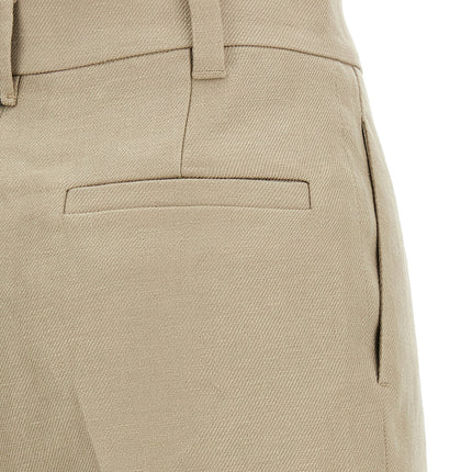 Brunello Cucinelli Beige Linen Casual Pants