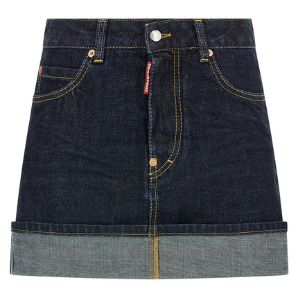 Dsquared² Blue Cotton Long Skirt