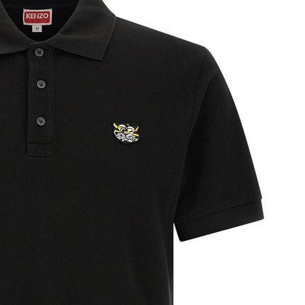 Kenzo Black Cotton Polo Shirt