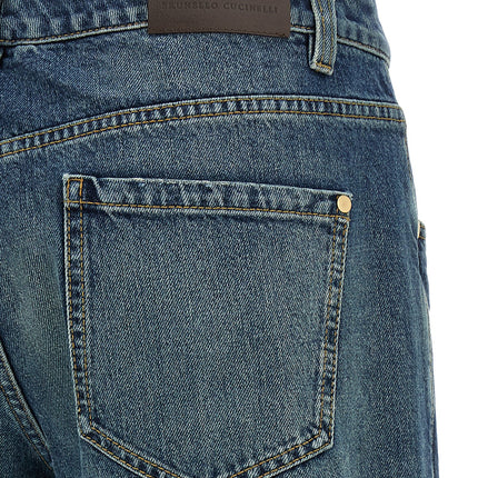 Brunello Cucinelli Blue Cotton Jeans Denim