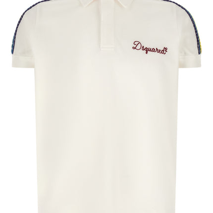 Dsquared² White Cotton Polo Shirt