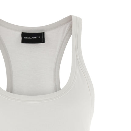 Dsquared² White Cotton Short Dress