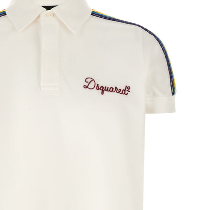 Dsquared² White Cotton Polo Shirt
